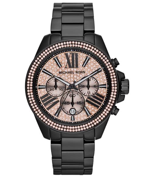 michael kors mercer black watch|Michael Kors watches ladies black.